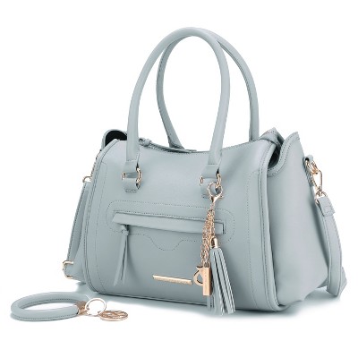 MKF Collection Valeria Vegan Leather Women's Satchel Bag with Keyring by Mia K
