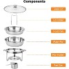 Chafing Dish Buffet Set 5QT, Stainless Steel Round Chafing Dishes for Buffet with Lid Holder & Glass Lid, Buffet Servers and Warmers - 3 of 4