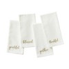 Elrene Harvest Sentiment Embroidered Napkins, Set of 4 - 17" x 17" - Elrene Home Fashions - 3 of 4