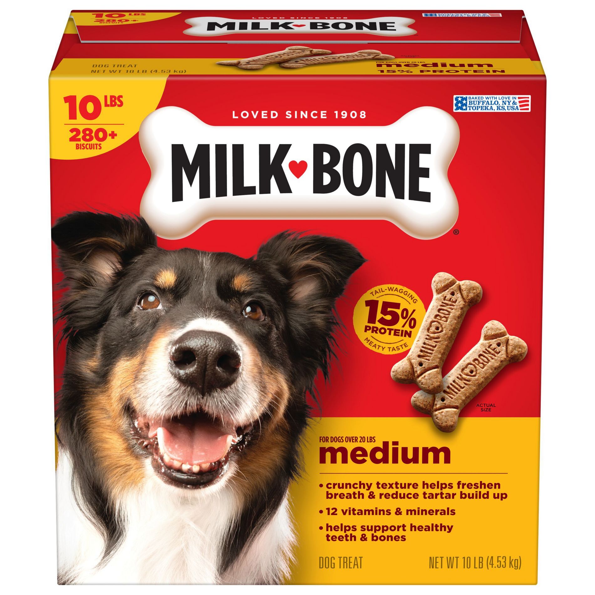 Milk-Bone Biscuits Flavored Medium Dog Treats - 10lbs