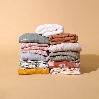 Matcha Green Organic Cotton Muslin Mini Crib Sheet