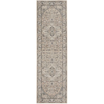 Nourison Concerto Center Medallion Indoor Rug Beige Grey 2'2