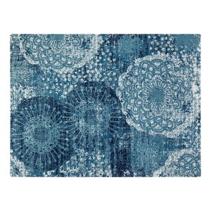36"x48" Maldives 1/2" Rug'D Chair Floor Mat Blue/Ivory - Anji Mountain - 1 of 4