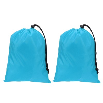 Unique Bargains Tear-Resistant Polyester Traveling Laundry Bag with Drawstring 2 Pcs
