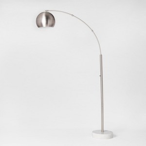 Span Single Head Metal Globe Floor Lamp Nickel Lamp Only - Project 62