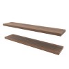 SEVOBAL Decorative Wall Shelf Floating Shelf Set of 2 Minimalist Design for Modern Home Decor, Brown, 47.3"*9.8"*1.5" - 3 of 4