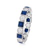 Ross-Simons 1.20 ct. t.w. Square Simulated Sapphire and .80 ct. t.w. CZ Eternity Band in Sterling Silver - 3 of 4