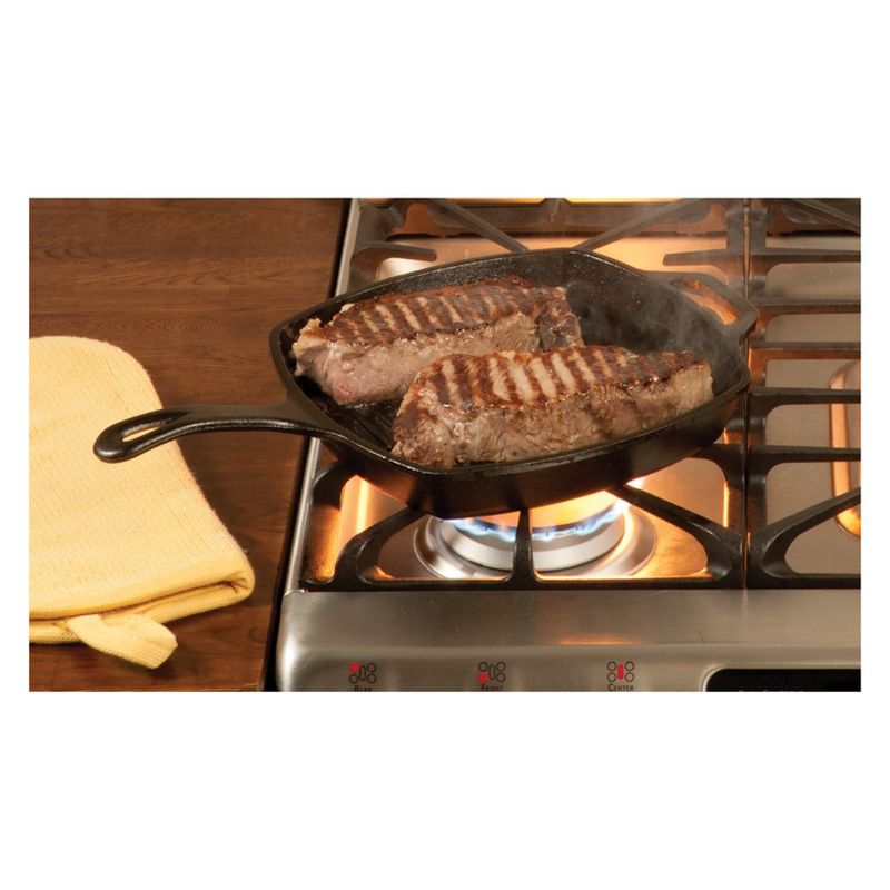 Lodge 10.5" Cast Iron Square Grill Pan, 5 of 6
