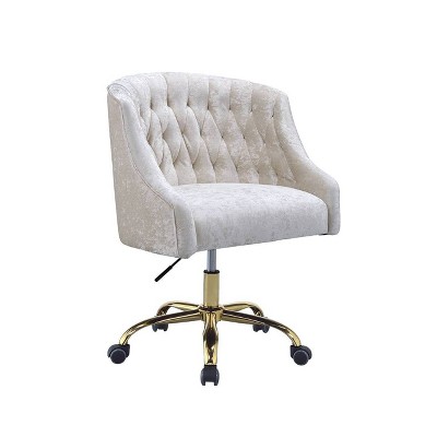 Levian Office Chair Vintage Cream Velvet/Gold - Acme Furniture