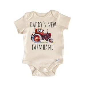 Farmhand Farmer Tractor - Baby Boy Girl Clothes Infant Onesie® Funny Cute Newborn GS1 BBY - 1 of 4