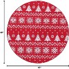 TackView Christmas Area Rug, Washable Large Rugs Xmas Snowflakes Rug, Soft Washable Carpet for Living Room Bedroom, Red - 2 of 4