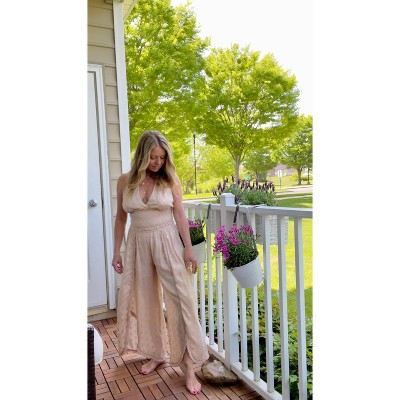 Women's Tan Fringe Hem Scallop Pants - SURF GYPSY