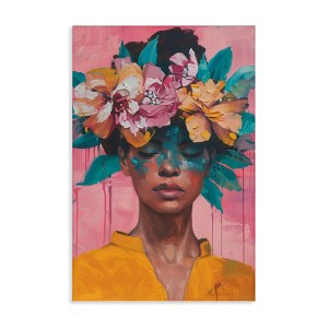 Stupell Industries Woman With Floral Headdress Canvas Wall Art - 1 of 4