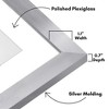 Americanflat 16x16 Picture Frame with Polished Plexiglass - Use as 12x12 Frame with Mat or 16x16 Frame Without Mat - Hudson Collection - Silver - 3 of 4