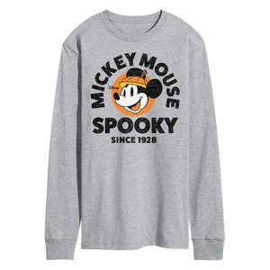 Men's Disney Spooky Since 1928 Long Sleeve Graphic T-Shirt - Athletic Heather - 2 X-Large - 1 of 4