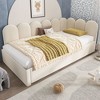 Sapphtopaz Daybed Bed Frame with Velvet Upholstered Sofa Bed with Metal Slatted Frame Bed for Bedroom, Apartment - 3 of 4