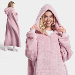 Joyfy Wearable Blanket Hoodie for Kids Adults, Christmas Oversized Flannel Fleece Sweatshirt Blanket, Cozy Blanket Birthday Gift for Family Girls Boys - 1 of 4