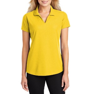 Mafoose Women's Short Sleeve Dry Zone Moisture-Wicking Grid Polo Shirt - 1 of 4