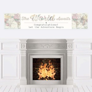 Big Dot of Happiness World Awaits - Travel Themed Party Decorations Party Banner - 1 of 4