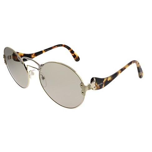 Prada Pr 55ts Zvn5j2 Womens Round Sunglasses Gold 57mm : Target