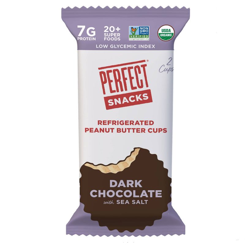 Perfect Snacks Dark Chocolate Sea Salt Peanut Butter Cups - 1.4oz/2ct, 1 of 14