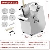 110V Multifunction Food Slicer Dicer with 5 Blades for 2mm & 4mm Slices, 3mm/4mm/7mm Shred, Commercial Stainless Steel Veggie Cutter for Onion Potato - 3 of 4