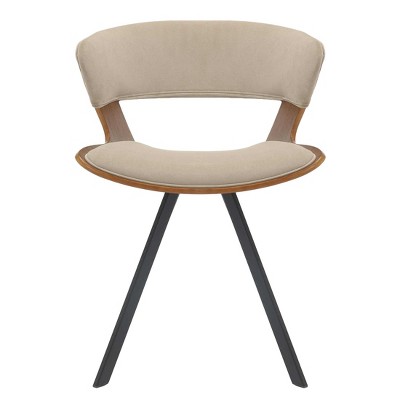 walnut/light brown velvet