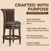 ROME + OAK Runyan Stool, Vintage Brown Vegan Leather - 4 of 4