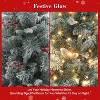 3 Ft Prelit Artificial Christmas Tree, Potted Fake Flocked Christmas Tree w/78 LED Lights, LED Twinkle Xmas Tree for Indoor Outdoor Decoration - 4 of 4