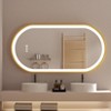 ARTLOGE LED Bathroom Mirror with Demister & Touch Sensor Modern Wall Mirror Golden Frame - 2 of 4