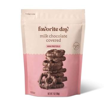 Milk Chocolate Covered Mini Pretzels Candy - 7oz - Favorite Day™
