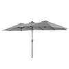 Sonkuki 15x9ft LED Double-Sided Patio Market Umbrella Aluminum Large Canopy - 2 of 4