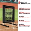 Baseball Pitching Net with 9-Hole Strike Zone Target, 5 Height Adjustable, Portable Trainer for Baseball & Softball, Sandbags, Ground Nails - 3 of 4