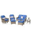 XIZZI OUTDOOR SWIVEL ROCKER SETS: 3-PC Rocker + Modular Sofa & Fire Pit Options - All-Weather Fabric, 8 Color Choices for Patio, Garden, Poolside - 2 of 4
