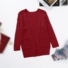 Cardigan for Girls Open Front Sweater Long Sleeve Loose Fit Sweater Jacket,Red - L - 4 of 4