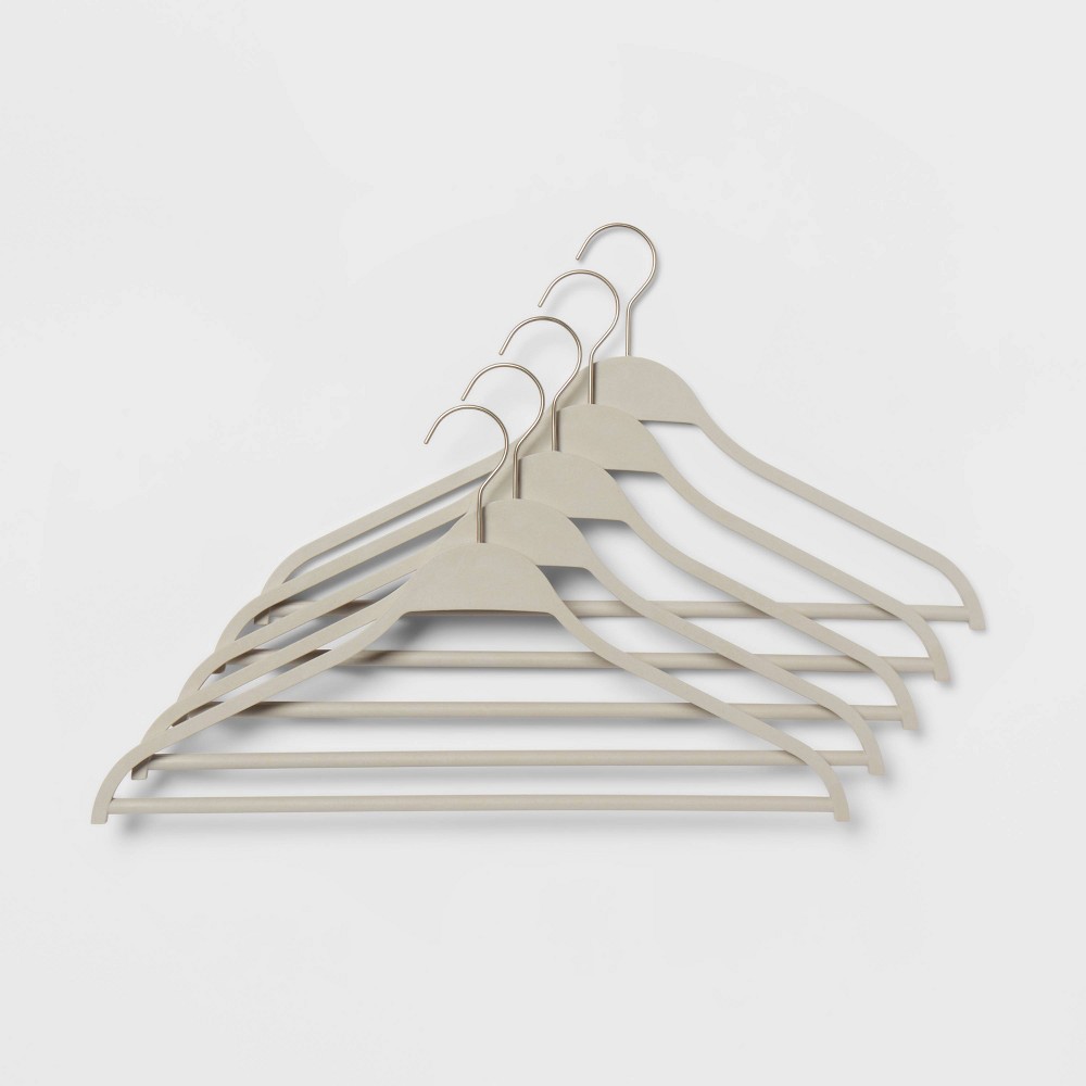 5pk Eco Recycled Hangers Cream - Brightroom™ CASE OF 6 Packs