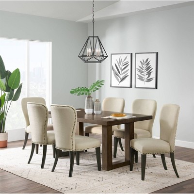 Savoy Cream Faux Leather Upholstered Side Chairs, Set of 2