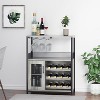 Wine Bar Cabinet with Detachable Wine Rack and Storage, Coffee Bar with Glass Holder, Small Sideboard - 3 of 4