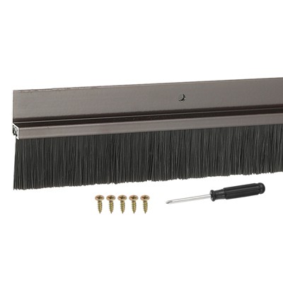 Unique Bargains Aluminum Alloy H-Shape Holder PP Bristle Rust-resistant Door Sweep 1 Pc