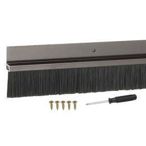 Unique Bargains Aluminum Alloy H-Shape Holder PP Bristle Rust-resistant Door Sweep 1 Pc - 1 of 3