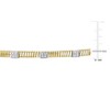 EVERLY JEWELRY |Two Tone Silver 3/8 CT TGW Cubic Zirconia 3.3mm flat Bangle, 7.5 inch - 2 of 4