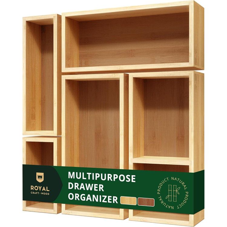 Royal Craft Wood Universal Bamboo Storage Box Set, 1 of 9