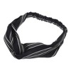 Unique Bargains Women's Fashion Pinstripe Pattern Cross Elastic Hairband 1 Pc - 4 of 4