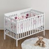 Sweet Jojo Designs Girl BreathableBaby Breathable Mesh Crib Liner Baby Nursery Watercolor Floral Burgundy Wine and Pink - 2 of 4