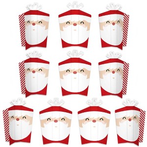 Big Dot of Happiness Jolly Santa Claus - Table Decorations - Christmas Party Fold and Flare Centerpieces - 10 Count - 1 of 4