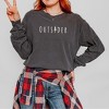 Simply Sage Market Women's  Embroidered Outsider Tree Long Sleeve Garment Dyed Tee - 2 of 3