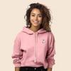 Dalix Heartly Ghost Embroidered Fleece Cropped Hoodie Cold Fall Winter Women - 2 of 4