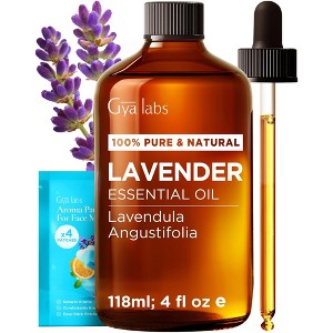 Gya Labs Lavender Essential Oil  Skin, Hair, Massage, Aromatherapy, Candle Making Scent- 4 Fl Oz - 1 of 4