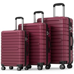 SKONYON 3-Piece Hardshell Luggage Set (20", 24", 28") –  PC+ABS, TSA-Approved Lock, Spinner Wheels & YKK Zippers - 1 of 4