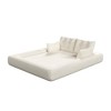 ACEPANO 3-in-1 Multifunctional Folding Sofa Bed with Foam Filling for Living Room-White - 4 of 4